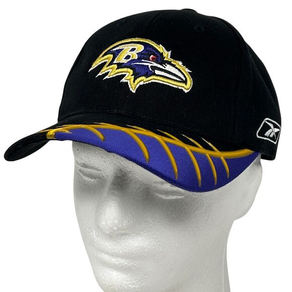 Baltimore Ravens Baseball Hat Cap NFL Football Reebok Pro Line Strapback Black - Picture 1 of 11